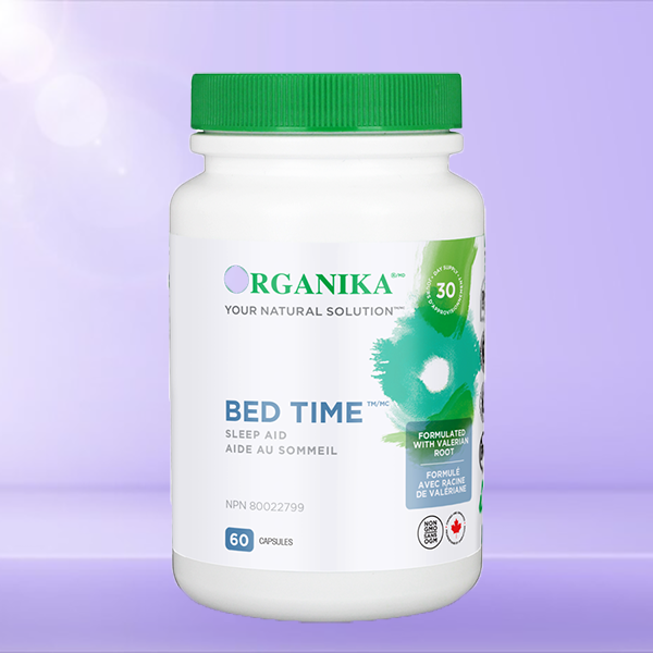 <b>올가니카</b> 베드타임 60캡슐 식물성 멜라토닌 발레리안 5mg 함유