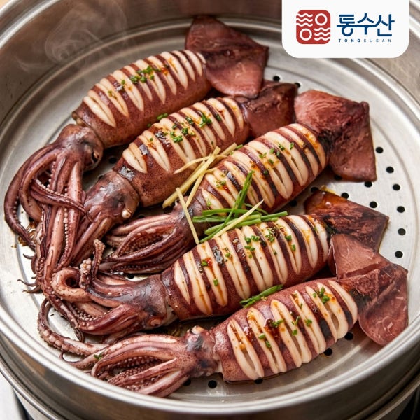 통수산 채낚기 초코 오징어 1kg 10미내외 급속냉동 총알 통찜 녹진한 내장