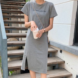 77사이즈여성쇼핑몰 키작녀 50대 중년 40 여름 77 냉장고 니트 편한 반팔니트원피스