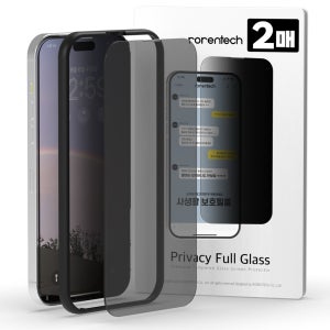 로랜텍 사생활 보호 강화유리 프라이버시 액정보호필름 아이폰16, 2매입