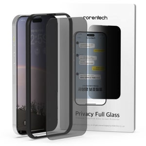 로랜텍 사생활 보호 강화유리 프라이버시 액정보호필름 아이폰14 플러스, 2매입