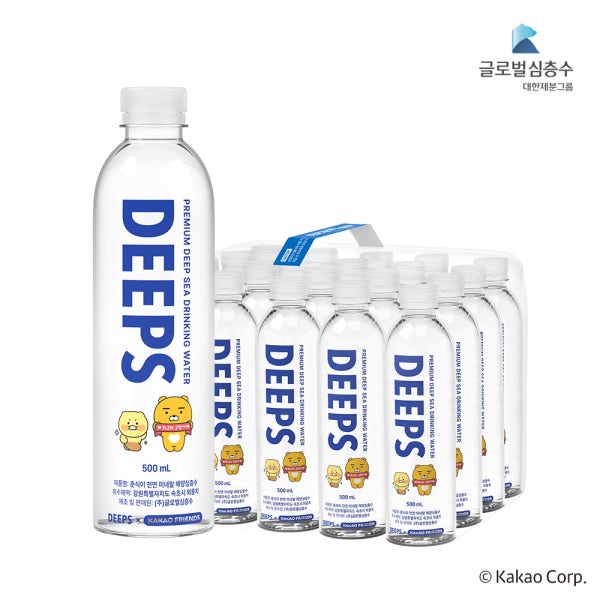 DEEPS 딥스 춘식이 천연 미네랄 해양심층수 500ml(20병)