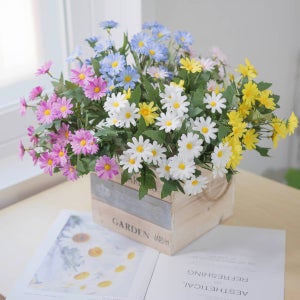 실크플라워 들꽃조화 구절초 데이지 조화 꽃 부쉬 생화같은 들국화