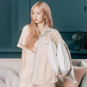 [해원 PICK] [2PACK] 실크핏 클린 반팔 카라 커플 잠옷 세트 여름 홈웨어