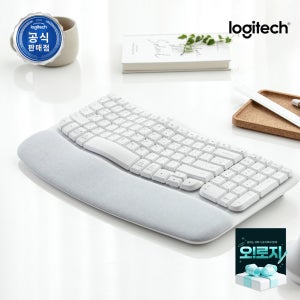 로지텍코리아 WAVE KEYS 인체공학 무선 블루투스 키보드 오프화이트, 플런저