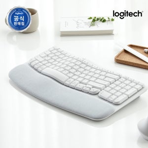 로지텍코리아 WAVE KEYS 인체공학 사무용 무선 블루투스 키보드 오프화이트, 플런저