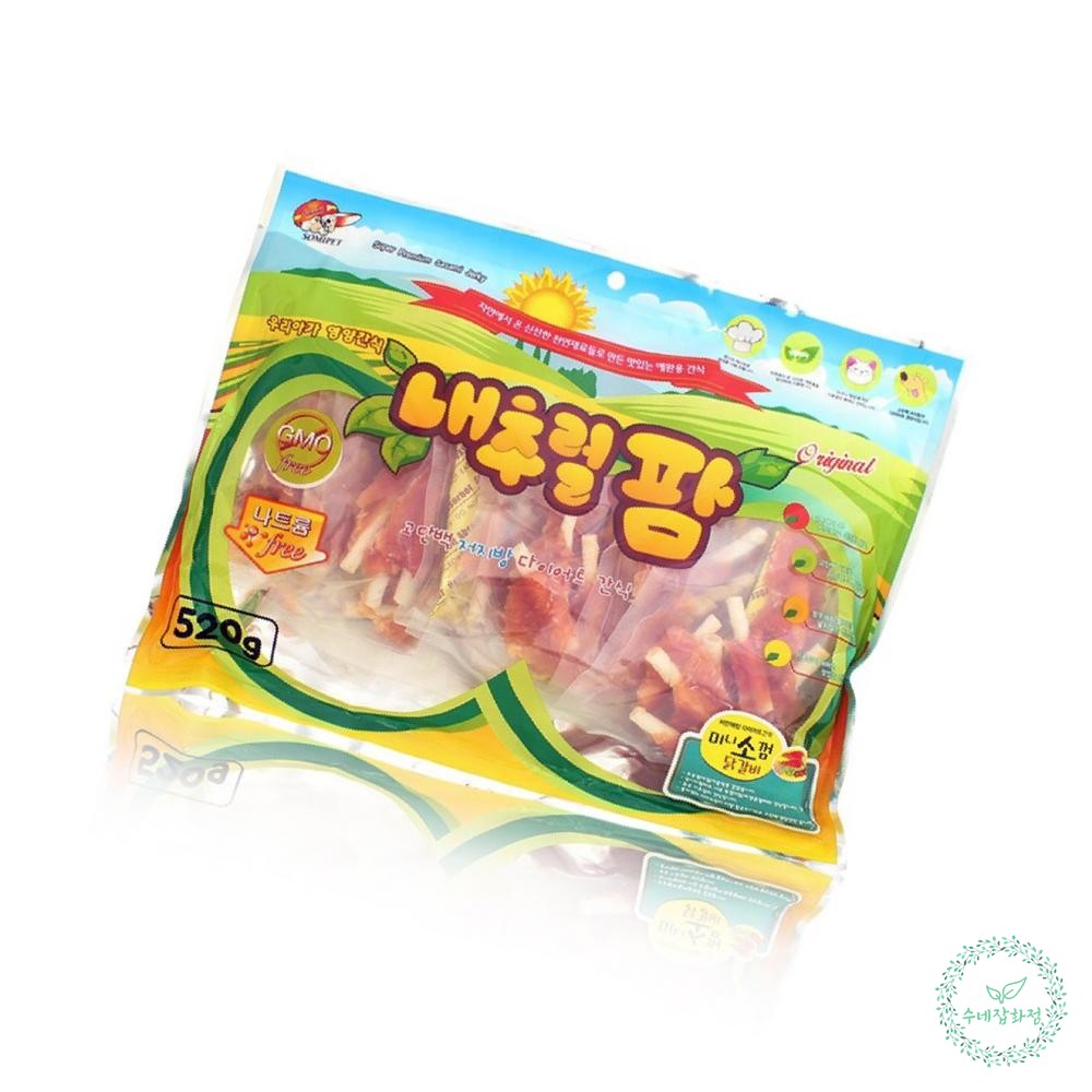SN 내추럴팜 미니소껌닭갈비 520g 애견껌 강아지개껌