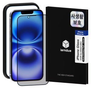 사생활 필름 강화유리 액정 보호 프라이버시 아이폰16E, 1매입
