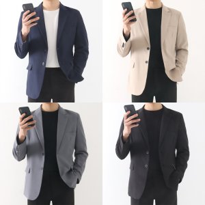 데이먼 베이직 무지 싱글 정장 자켓 블레이저 국내생산 ZZBJK022