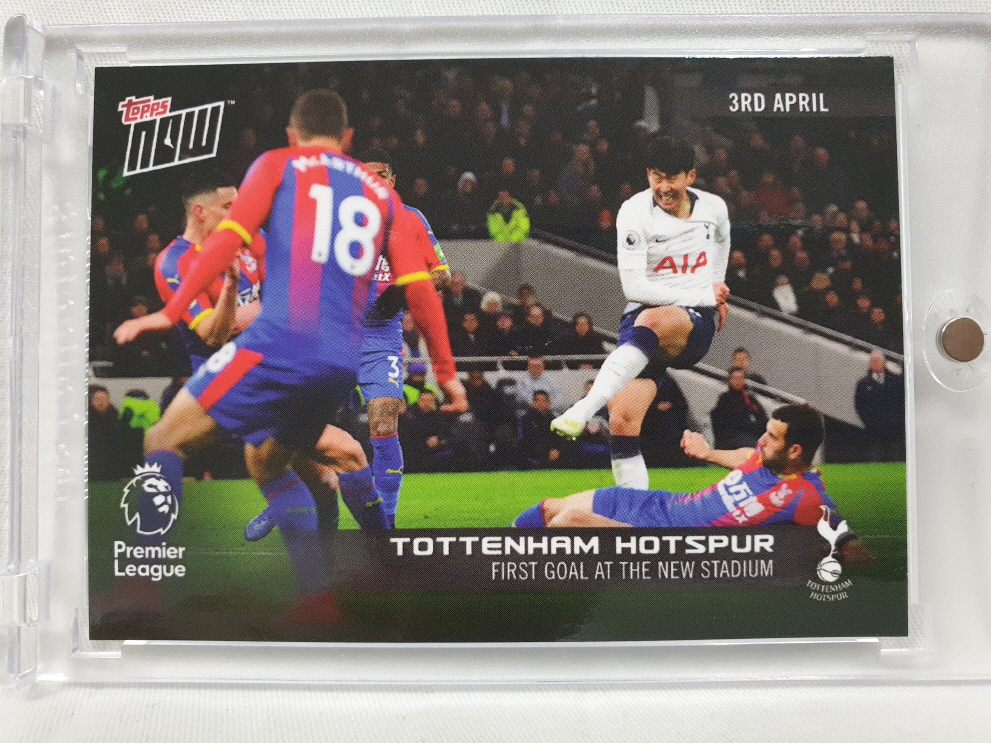 2018 TOPPS NOW 탑스 나우 손흥민 토트넘 핫스퍼 스타디움 개장 1호골 챔피언스 리그 축구 카드