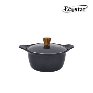 에코스타 우드핸들 IH 인덕션 통주물 세라믹 양수냄비 20cm