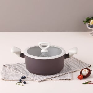 키친플라워 쿠키라떼 인덕션 IH냄비 양수20cm 라면 찌개솥 자취생 냄비