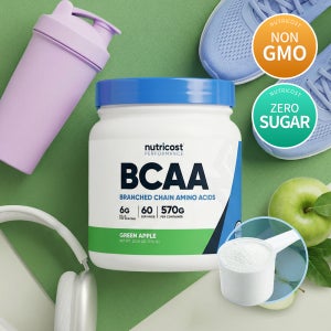 뉴트리코스트 대체당 함유 고함량 BCAA 6,000mg 60회분 그린애플, 557g, 1개