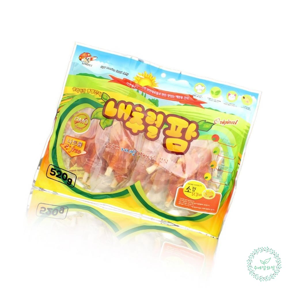 SN 내추럴팜 소껌닭갈비 520g 강아지다이어트간식 반려견간식
