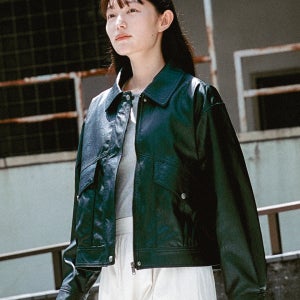 [망고매니플리즈] VICTO LEATHER JUMPER