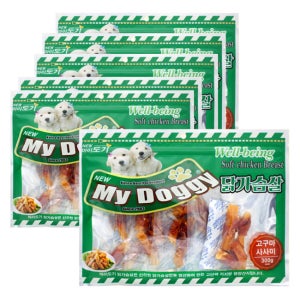 마이도기 강아지대용량간식 사사미 육포 건조간식 고구마사사미, 300g, 6개