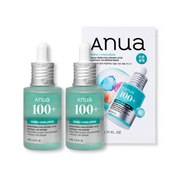 아누아 피디알엔 히알루론산 캡슐100 세럼 30ml PDRN x 2개 기획+마스크팩 1장