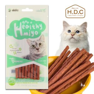 아스쿠 헬시미요 캣스틱 멸치 져키 20g 고양이 육포 간식