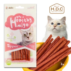 아스쿠 헬시미요 캣스틱 게맛살 져키 20g 고양이 육포 간식