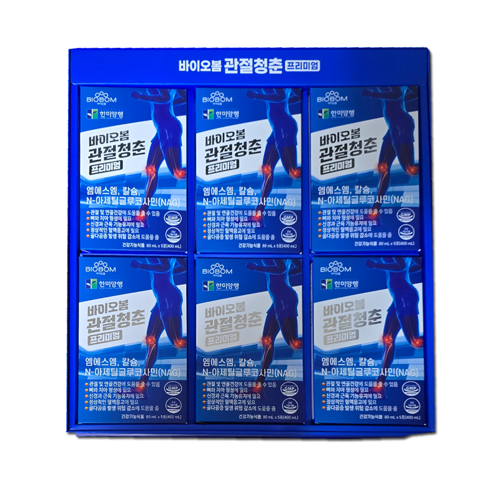 한미양행 바이오봄 <b>관절</b>청춘 프리미엄 <b>관절</b> 치아 뼈건강 MSM 칼슘 기능성 토탈케어 1개월분(30포)