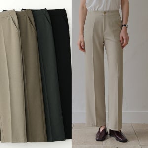 도밍고블루 링클프리 에센셜 히든밴딩 와이드슬랙스 (신상 국산 찰랑 구김없는 기본 와이드)