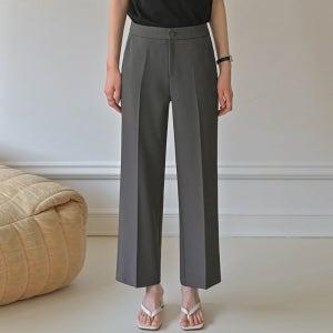 도밍고블루 봄 에센셜 시그니처 링클프리 와이드슬랙스 (국내생산 구김없는 찰랑스판 출근룩)