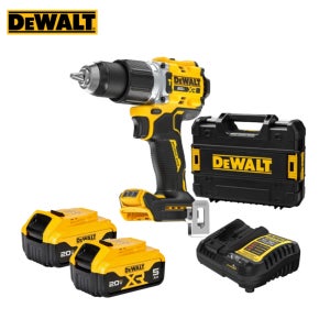 디월트 DCD806P2 20V 충전 컴팩트 해머드릴 드라이버 5.0Ah 배터리 2개 세트 (DCD805 791후속)