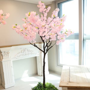 대형 벚꽃 조화 나무 인조나무 조경 플랜테리어 내추럴 인조목대 구름벚꽃 220cm