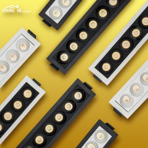 멀티 매입등 색변환 밝기조절 사각 10구 20W 블랙 원형 셀