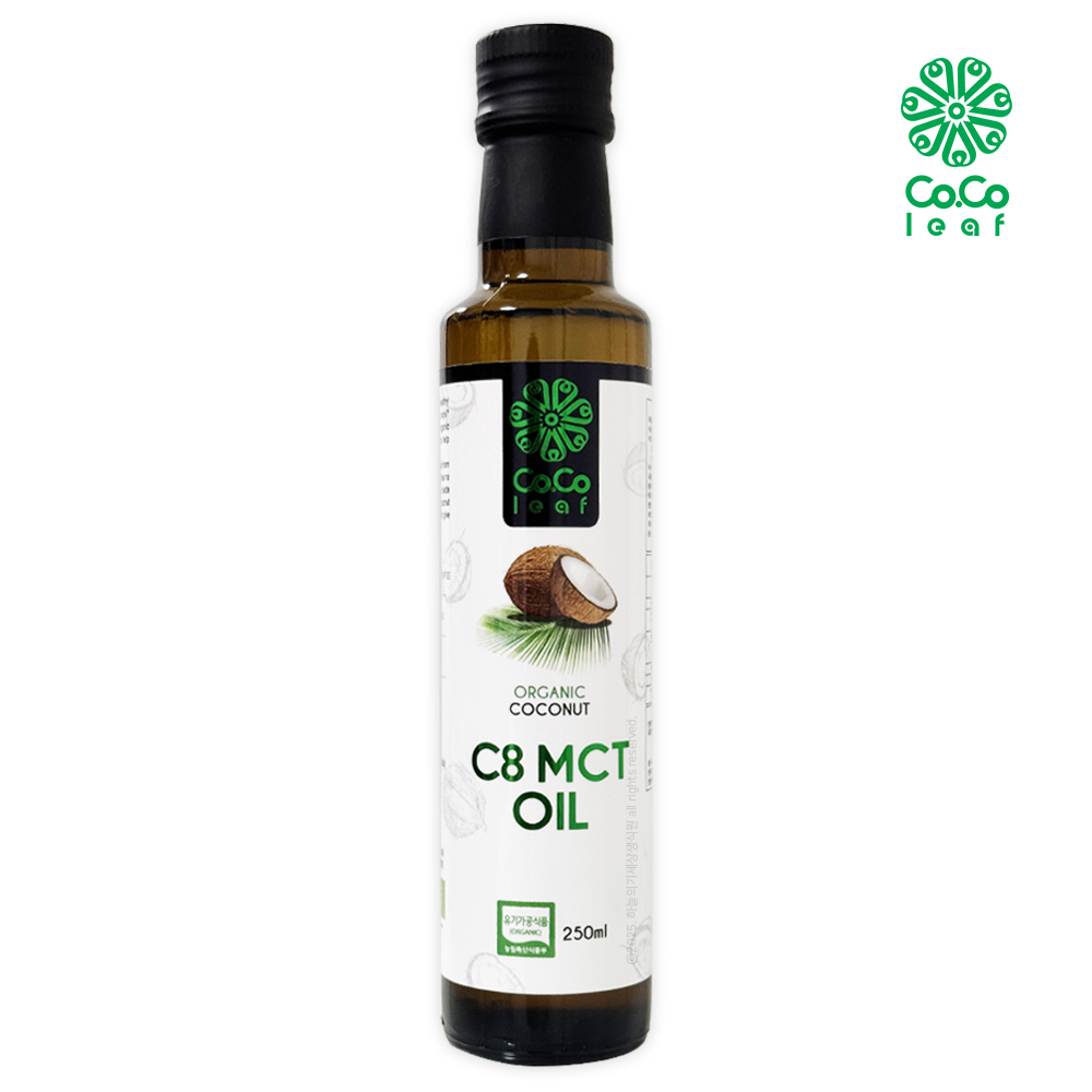 코코리프 유기농 코코넛오일 MCT오일 C8 C10 250ml 카프릴산 1병 무색 무취 무향
