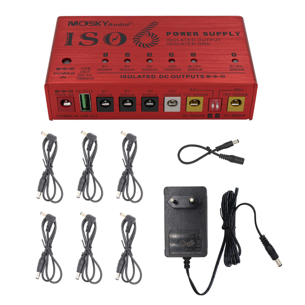 MOSKY ISO6 POWER 독립접지 모스키 일렉기타 이펙터 전원 페달 전원 파워서플라이