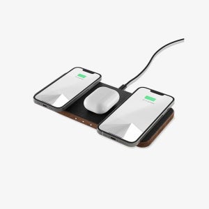 woodcessories 3in1 애플 아이폰 우드 충전 도크 스테이션 30W 월넛