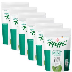 [리필] 페피 무설탕 민트 캔디 독일산 페퍼민트, 105g, 6개
