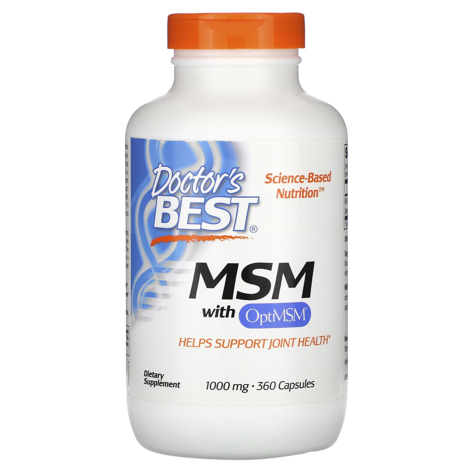 Doctors Best <b>MSM with OptiMSM 1000mg</b> 360캡슐