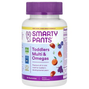 SmartyPants 유아 포뮬라 종합비타민 및 오메가3 포도 오렌지 블루베리 맛 구미젤리 90개