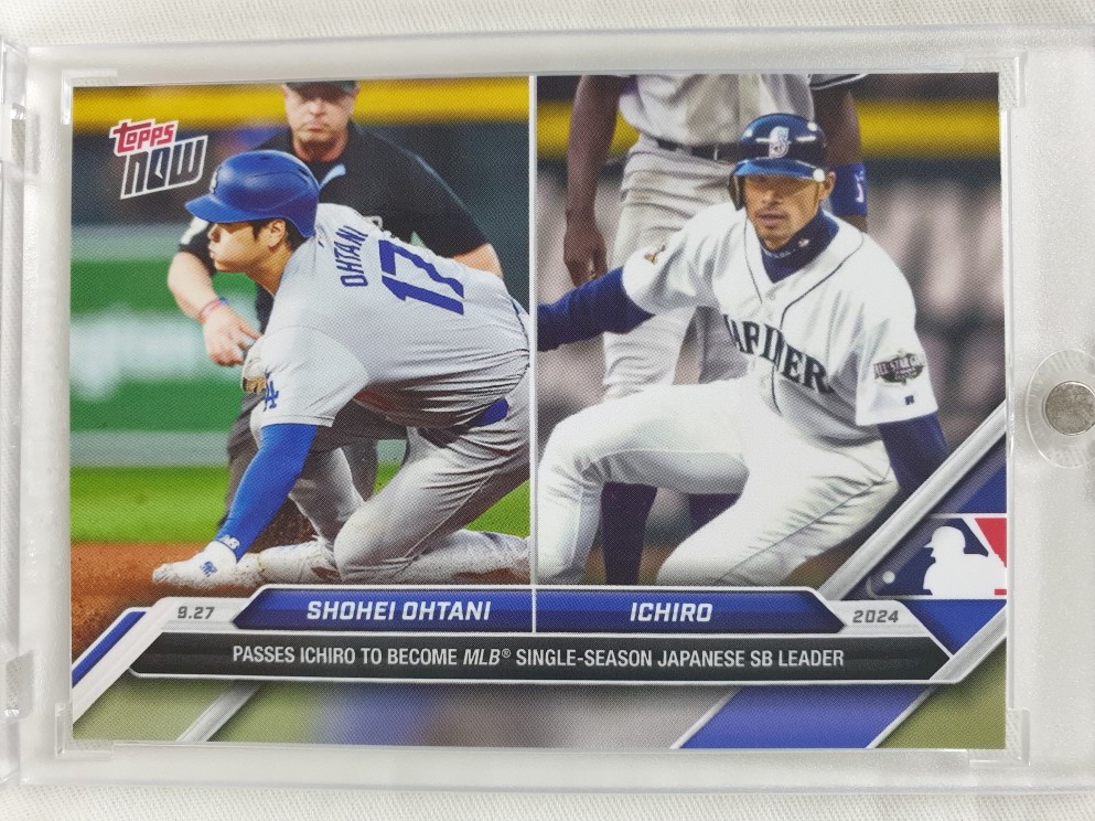 2024 TOPPS NOW 탑스 나우 오타니 쇼헤이 이치로 스즈키 일본인 최다 도루 기념 메이저리그 MLB 야구 카드