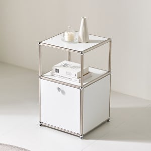 파스코 모듈 2단400수납장 다용도수납장 사이드테이블 협탁 YJ-P805