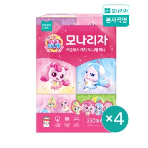 모나리자 슈팅스타 티니핑 미니 미용티슈 230매 6입 4개(총 24입)