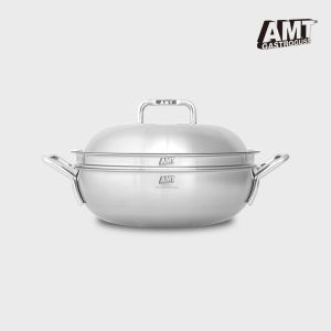 AMT 샤프 28cm 파티웍 316Ti 스텐냄비 통5중 인덕션용 냄비