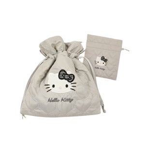 산리오 헬로키티 모노톤 드로스트링 파우치