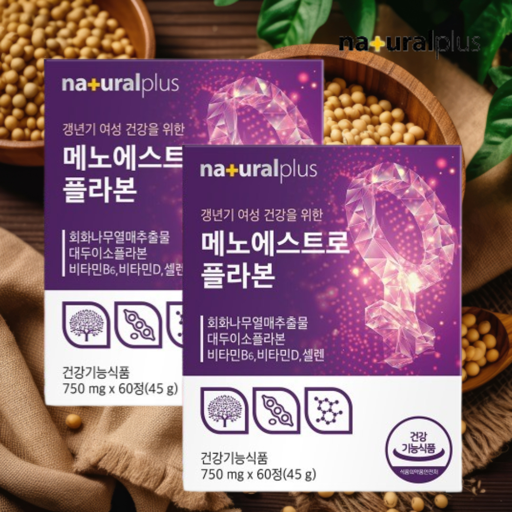 내츄럴플러스 메노에스트로플라본 갱년기여성 회화나무 2박스