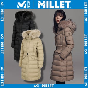 밀레 테크니컬 거위털 롱패딩 여성 슬림핏 방풍 보온성 구스 다운 데일리 등산 아웃도어