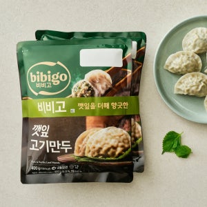 비비고 얇은피 깻잎고기만두 400g, 10개