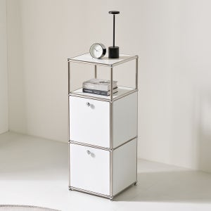 파스코 모듈 3단400수납장 다용도수납장 거실침실수납가구 YJ-P813 거실장