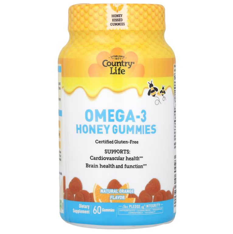 컨츄리라이프 <b>오메가3 구미</b> 60개 젤리 허니 내추럴 오렌지 <b>피쉬</b>오일 허니키스드 꿀