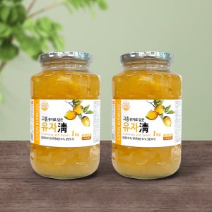 전남 고흥 유자청 유자차 농축액 엑기스 청 음료 베이스 1kg 2개