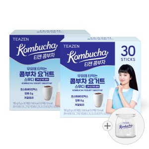 티젠 콤부차 요거트 스무디 30스틱X2박스 + 요거트컵