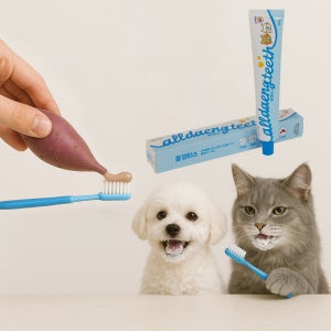 [올댕티스 고구마치약 반려동물치약] 간식인 줄 알고 덥썩! 양치도 맛있게! - 구취제거 / 치석예방 /구강청결