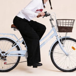 스마트 클로이 22인치 여성용 자전거 시티 바구니