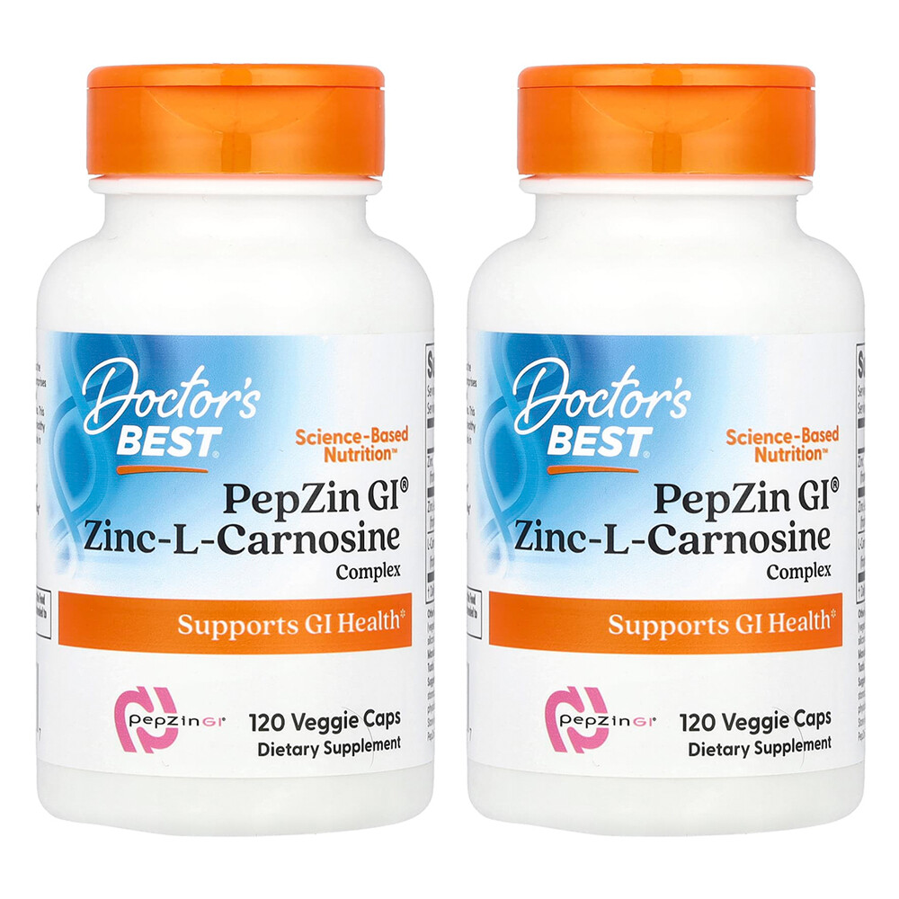 (아이허브) 닥터스베스트 2개X PepZin GI 아연-L-카르노신 복합체 베지 캡슐 120정 해외직구